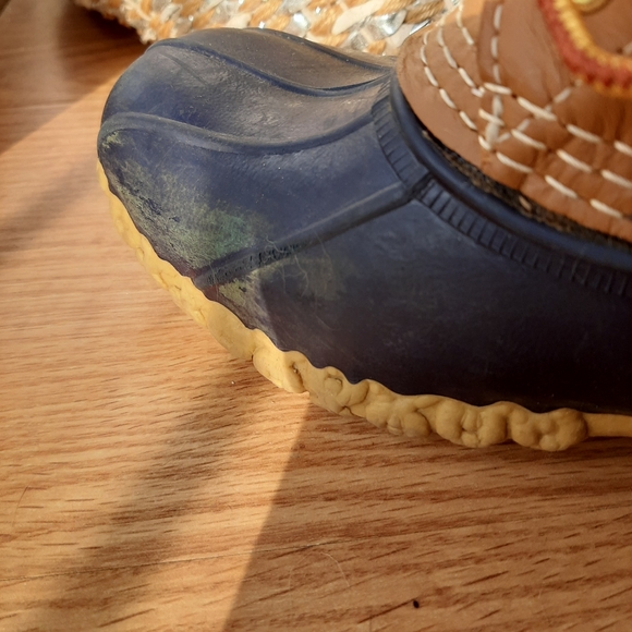 Bean Boots by L L Bean Size 8M | Leather Upper | Navy Rubber | Duck Boot - Picture 8 of 13
